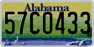 AL license plate 57CO433