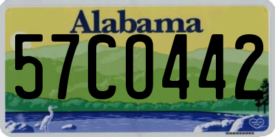 AL license plate 57CO442