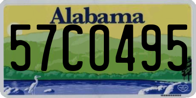 AL license plate 57CO495