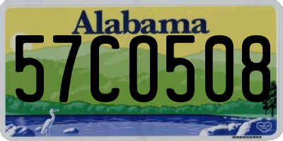 AL license plate 57CO508