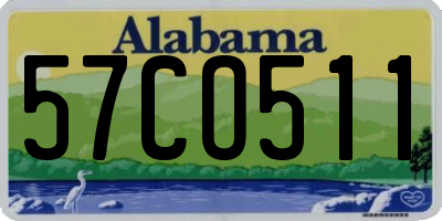 AL license plate 57CO511