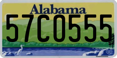 AL license plate 57CO555