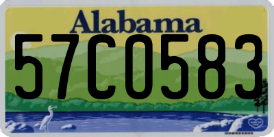 AL license plate 57CO583