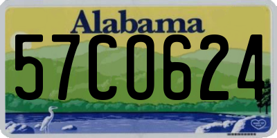 AL license plate 57CO624