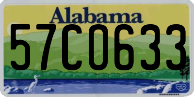 AL license plate 57CO633