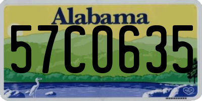 AL license plate 57CO635