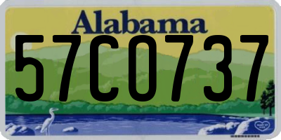 AL license plate 57CO737