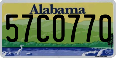 AL license plate 57CO770