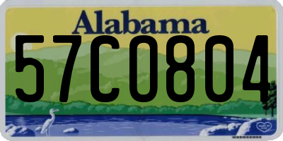 AL license plate 57CO804