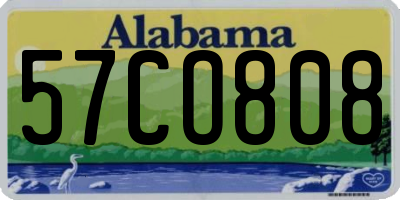AL license plate 57CO808