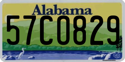 AL license plate 57CO829