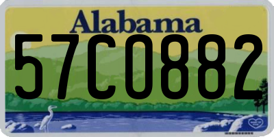 AL license plate 57CO882