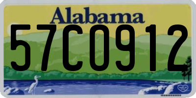 AL license plate 57CO912