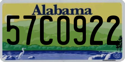 AL license plate 57CO922