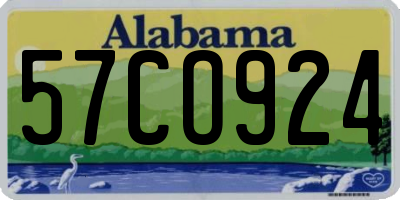 AL license plate 57CO924