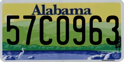 AL license plate 57CO963