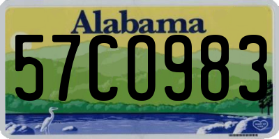 AL license plate 57CO983