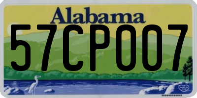 AL license plate 57CP007
