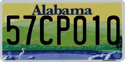 AL license plate 57CP010