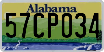 AL license plate 57CP034