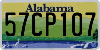 AL license plate 57CP107