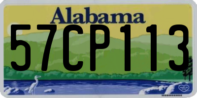AL license plate 57CP113