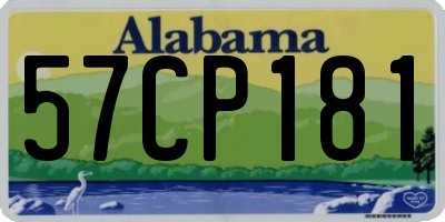 AL license plate 57CP181