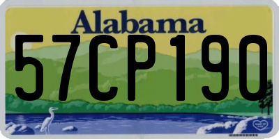 AL license plate 57CP190