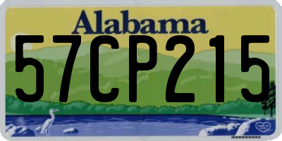 AL license plate 57CP215