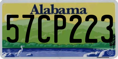 AL license plate 57CP223