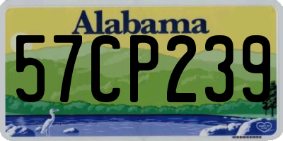 AL license plate 57CP239