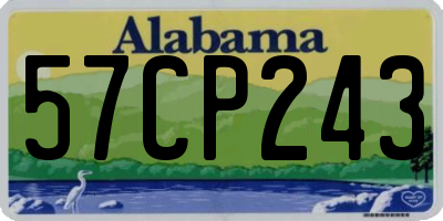 AL license plate 57CP243