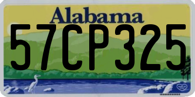 AL license plate 57CP325
