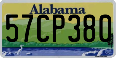 AL license plate 57CP380