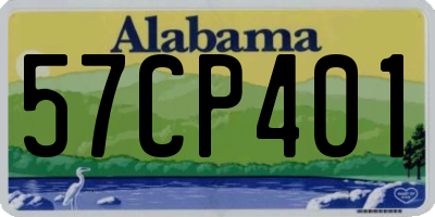 AL license plate 57CP401