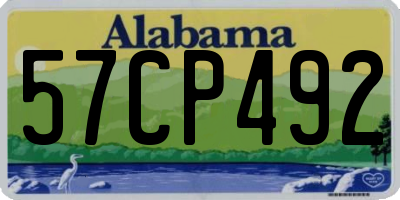 AL license plate 57CP492