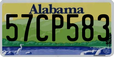 AL license plate 57CP583