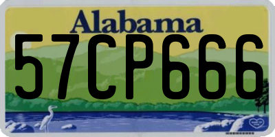 AL license plate 57CP666