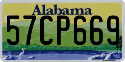 AL license plate 57CP669