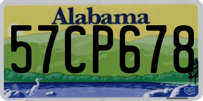 AL license plate 57CP678