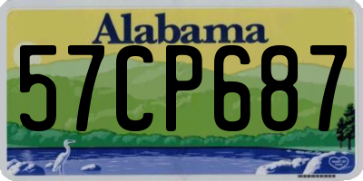 AL license plate 57CP687