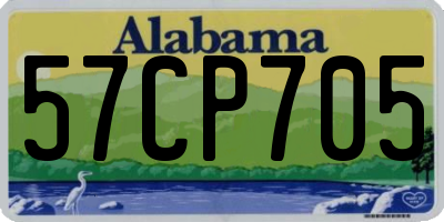 AL license plate 57CP705