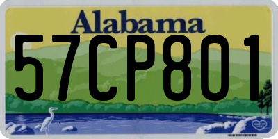 AL license plate 57CP801