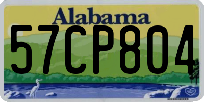 AL license plate 57CP804