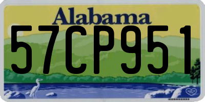 AL license plate 57CP951