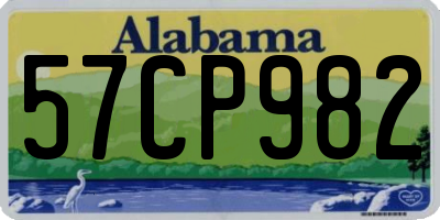 AL license plate 57CP982