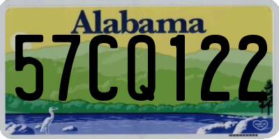 AL license plate 57CQ122