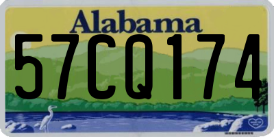 AL license plate 57CQ174