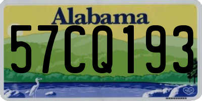 AL license plate 57CQ193