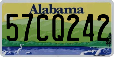 AL license plate 57CQ242